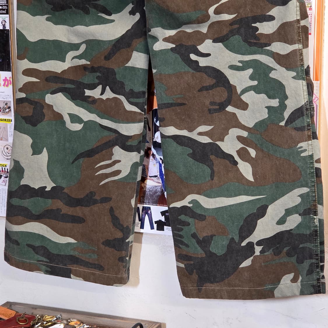 빈티지 카모 밀리터리 와이드 카고 팬츠 상품이미지8