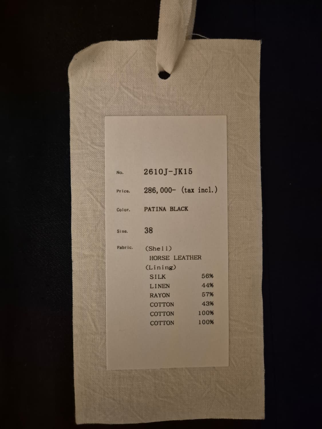 [올드조] 26ss 호스하이드 파티나 허큘리스 자켓 38 (100) 상품이미지6