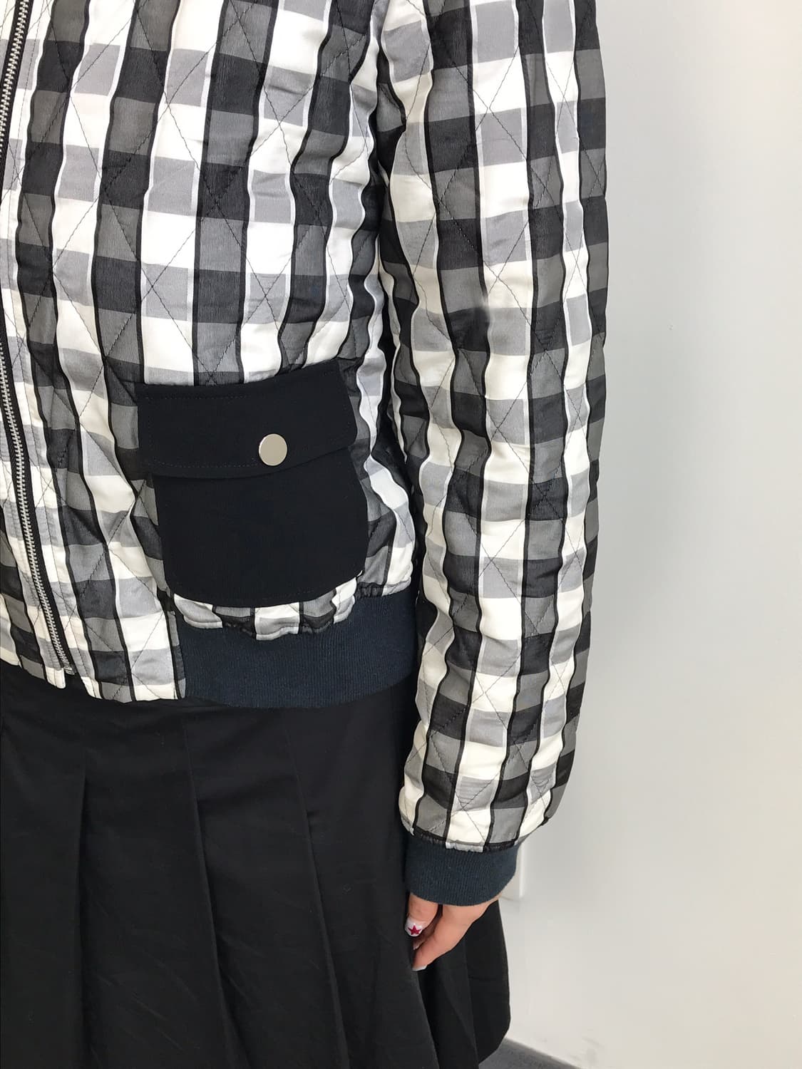 'Courrèges' Black & White Quilted Jacket 상품이미지4