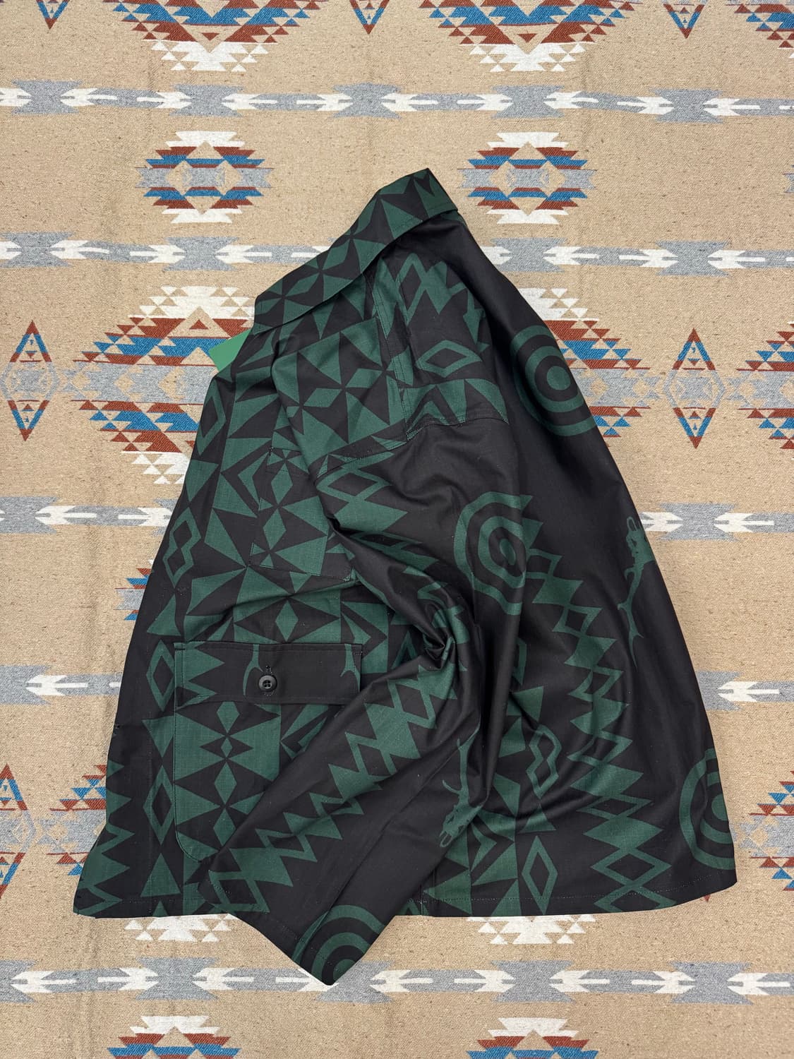 [M][100] 남이서팔 립스탑 헌팅 자켓 블랙  상품이미지6