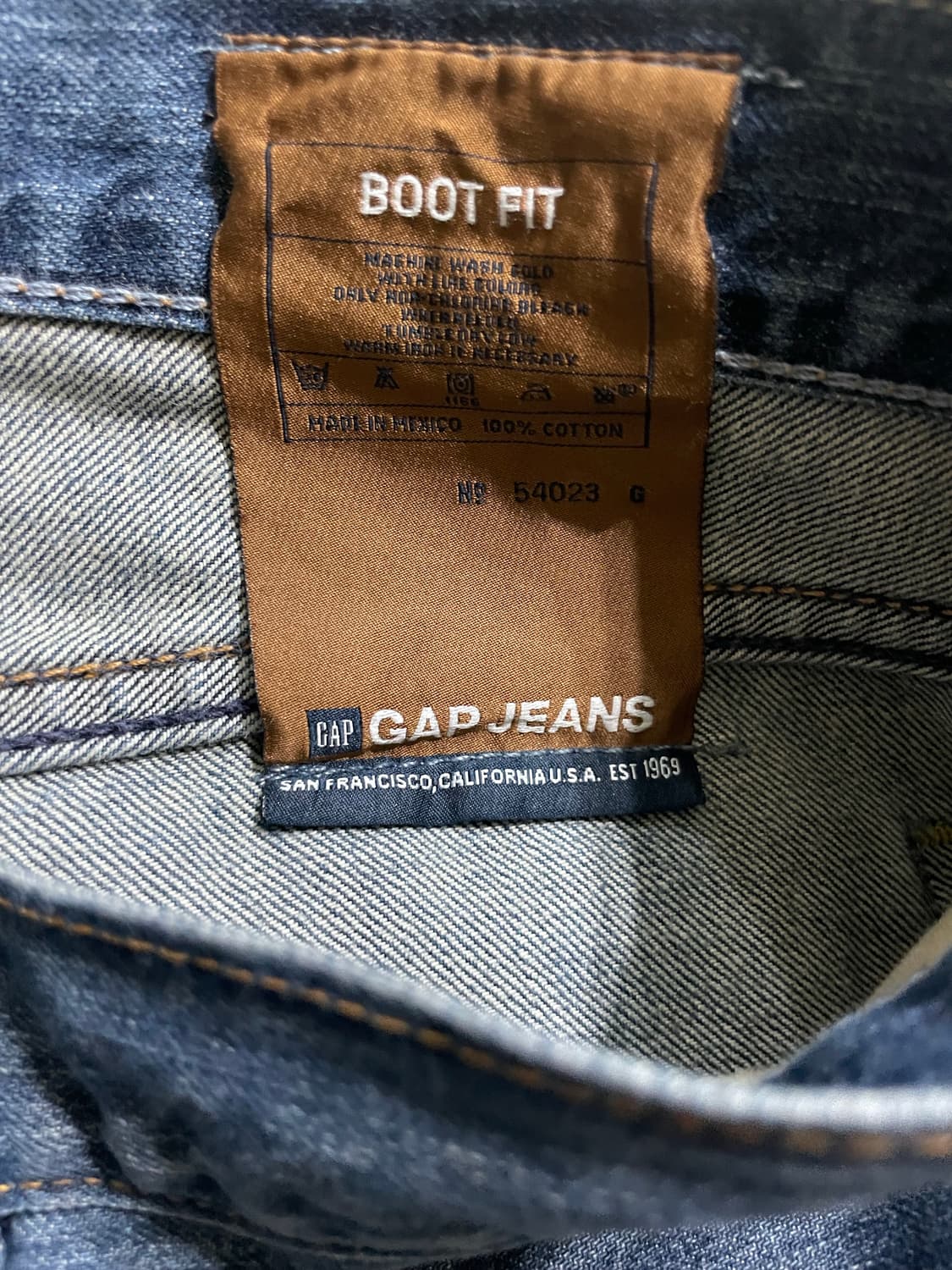 [34] GAP 1969 갭 청바지 부츠컷 레트로 워싱 데님팬츠 상품이미지5