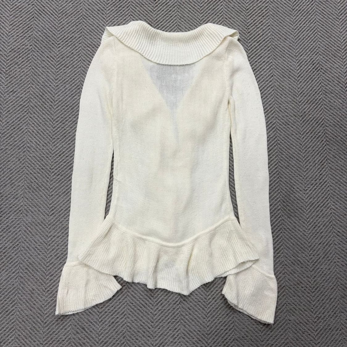 리즈리사 프릴 카라 니트 가디건 v2170 상품이미지2