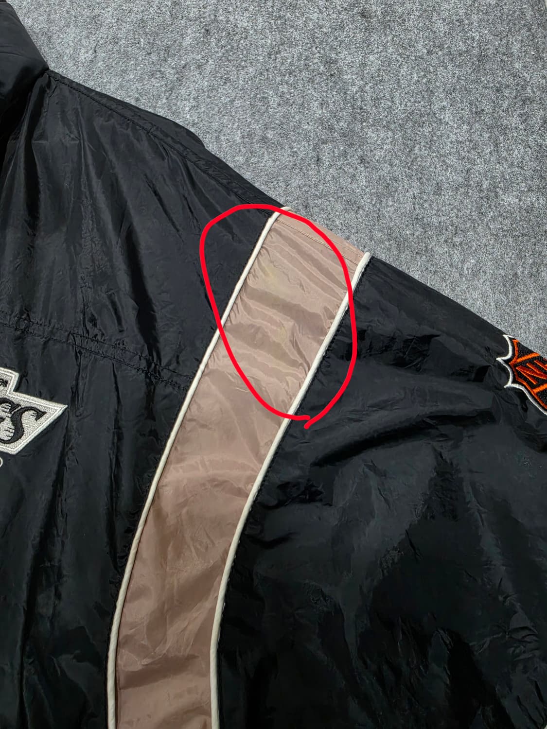 90s 스타터 LA 킹스 NHL 빈티지 바람막이 자켓 L 상품이미지7