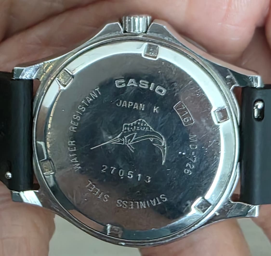 카시오 (CASIO) 마린 트리플 캘린더 문페이스 다이버 새치시계 상품이미지2