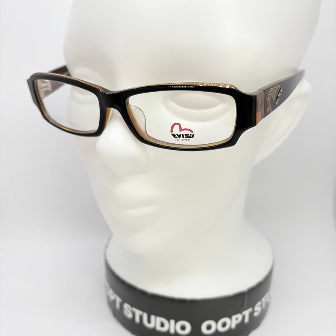 EVISU 에비수 블랙 스퀘어 빈티지 뿔테 상품이미지7