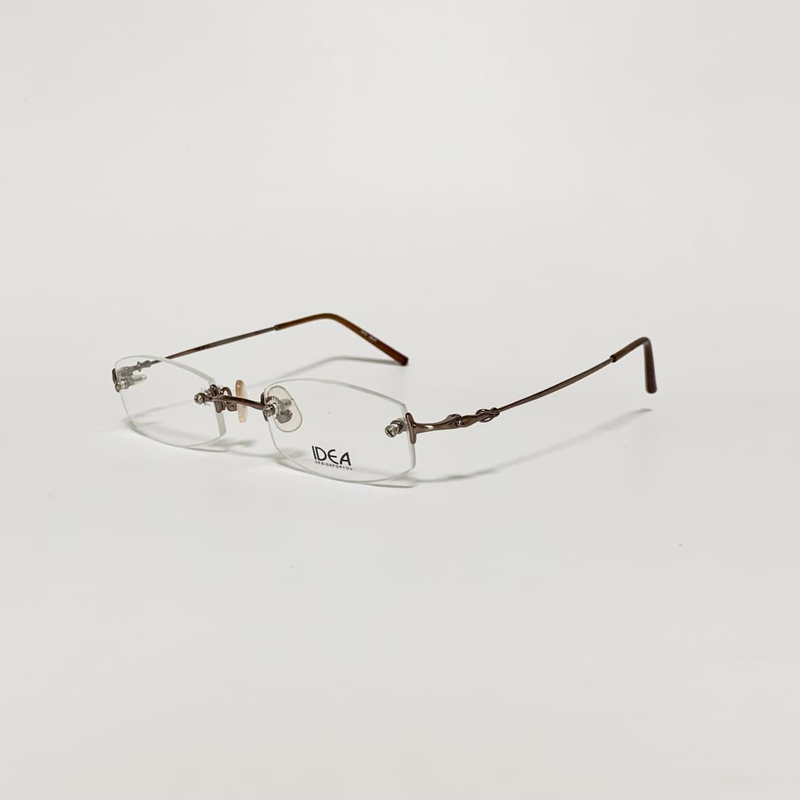 828 빈티지안경 데드스탁 픽키 무테 안경 림리스 사각 메탈 상품이미지2