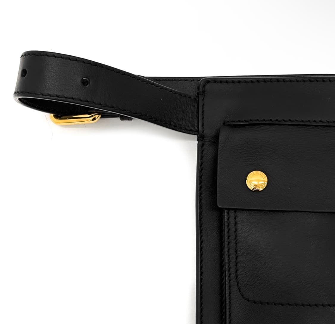 [OS] 버버리 레더 슬림 벨트백 크로스 슬링백 블랙 상품이미지3
