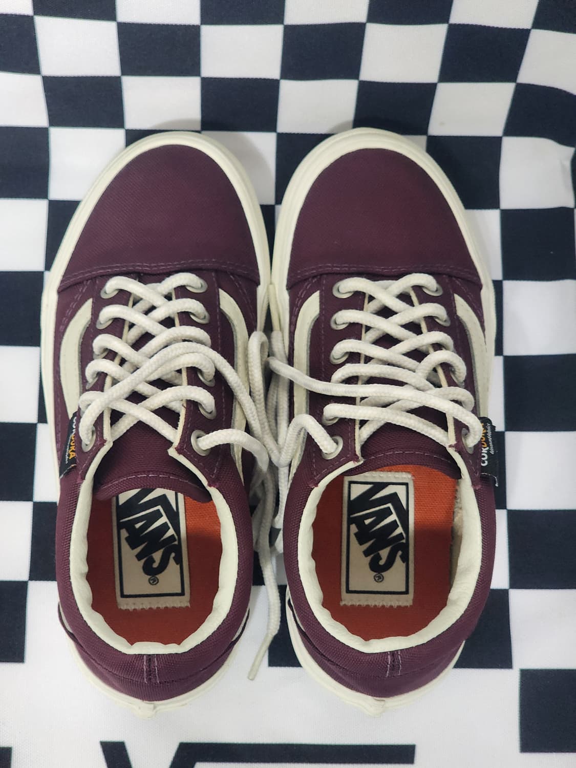 반스 올드스쿨 코듀라 버건디 225 상품이미지6