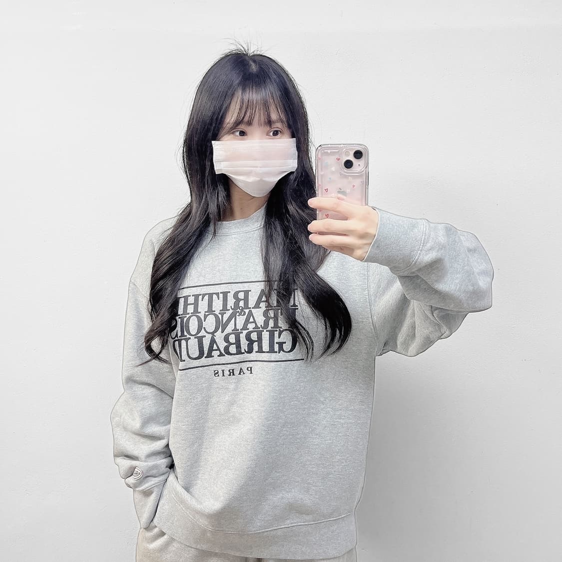 마리떼프랑소와저버 스펠 로고 맨투맨 그레이 상품이미지1