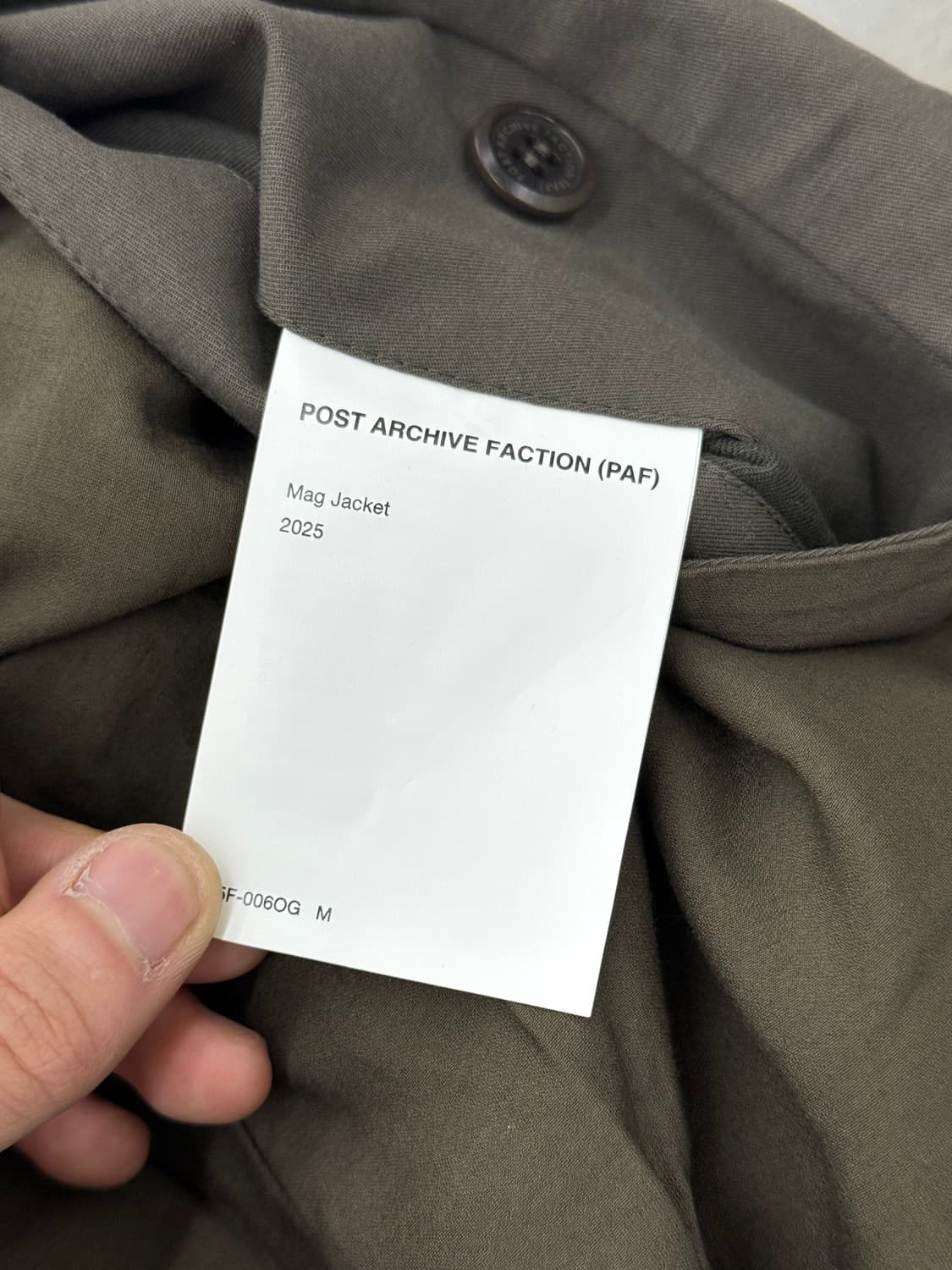 포스트아카이브팩션 8.0+ 컬렉션 밀리터리 쿼트 포켓 아미 봄버 자켓 상품이미지8