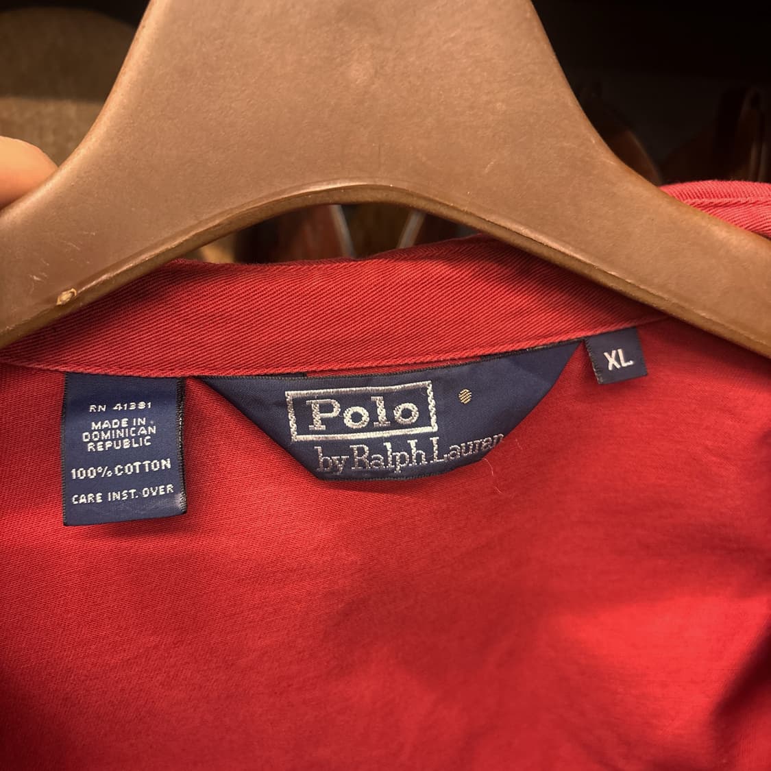 90s 폴로 랄프로렌 클래식 코튼트윌 스윙자켓 레드 N824 상품이미지7