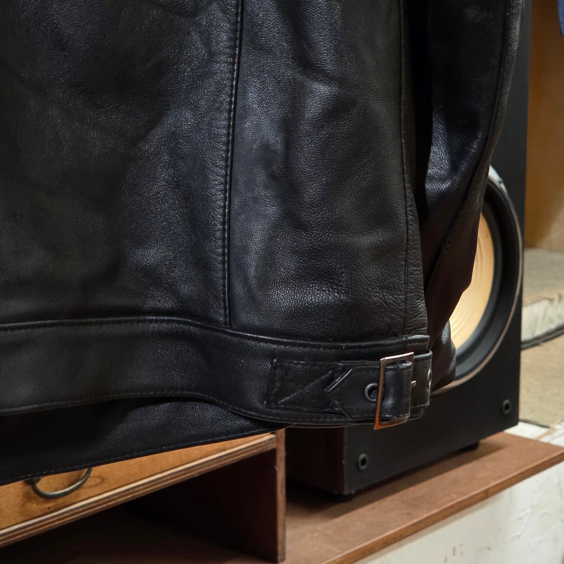 빈티지 사이드 라인 레이싱 무드 양가죽 자켓 상품이미지8