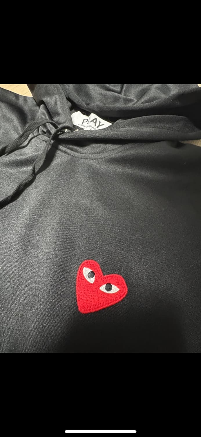 꼼데가르송 PLAY 블랙 후드티 XL 실측X 상품이미지2