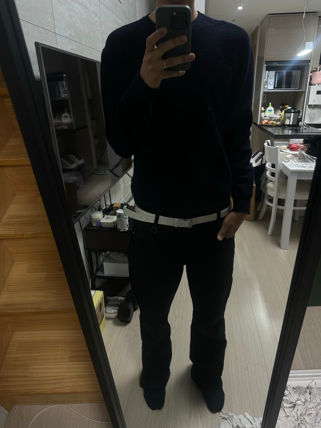 제임스펄스 와플 니트 다크 네이비 1 상품이미지4