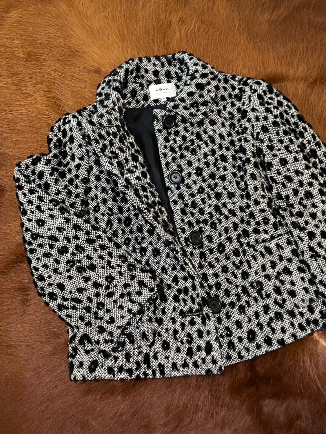 모노톤 레오파드 자켓 상품이미지3