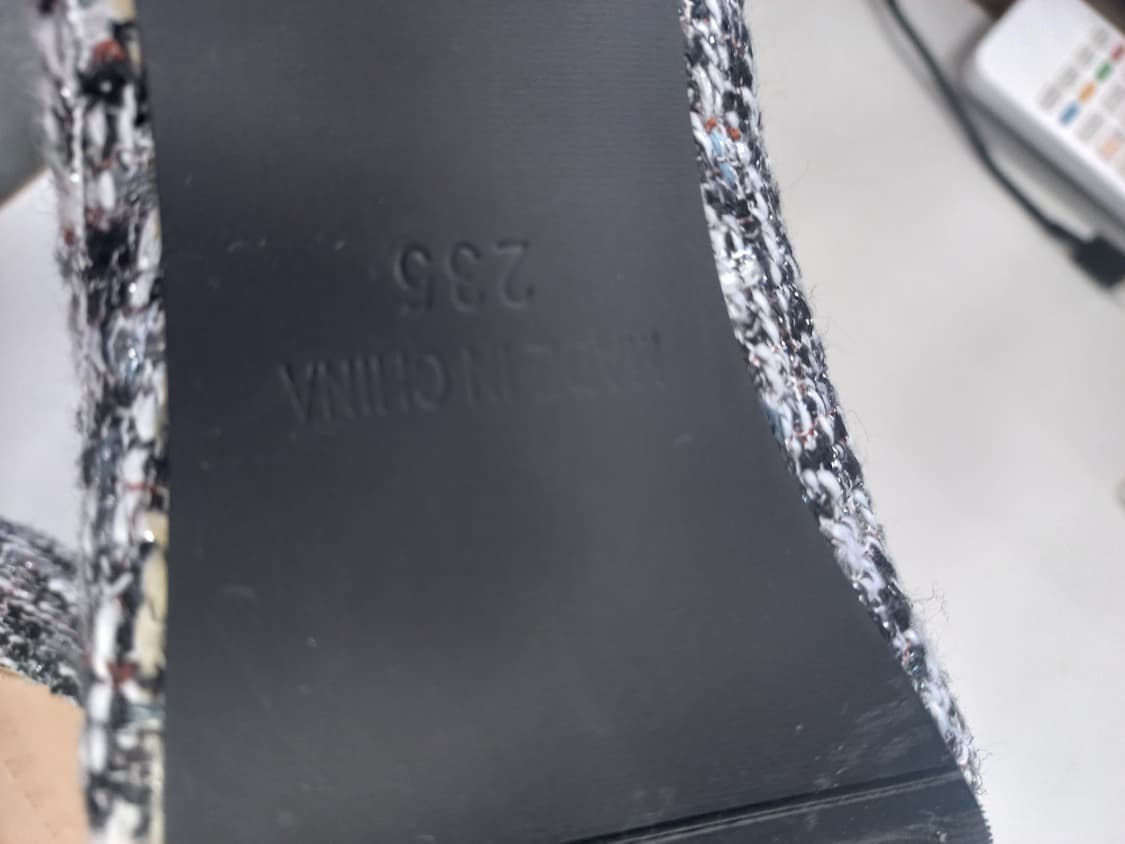 새상품)CHAAKAN 트위드 뾰족코 힐 235 상품이미지5