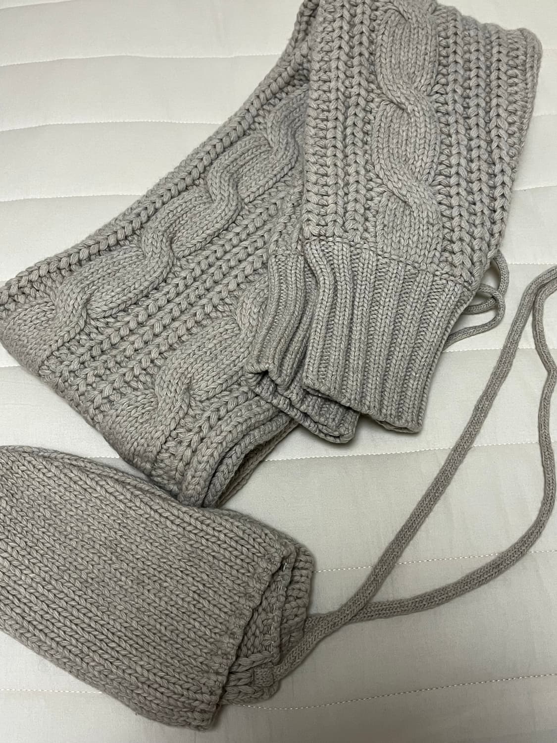 쓰리타임즈 케이블 울 볼레로 비니21fw 베이지 상품이미지2