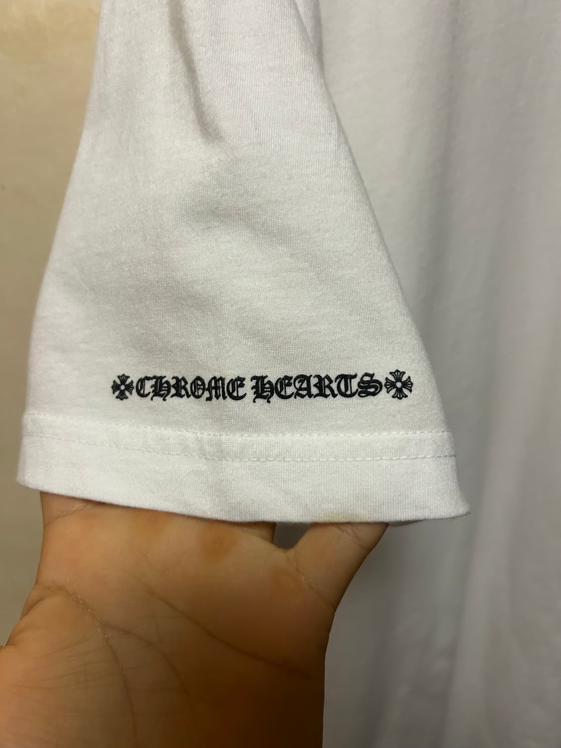 크롬하츠 넥 레터 로고 티셔츠 화이트블랙 상품이미지6
