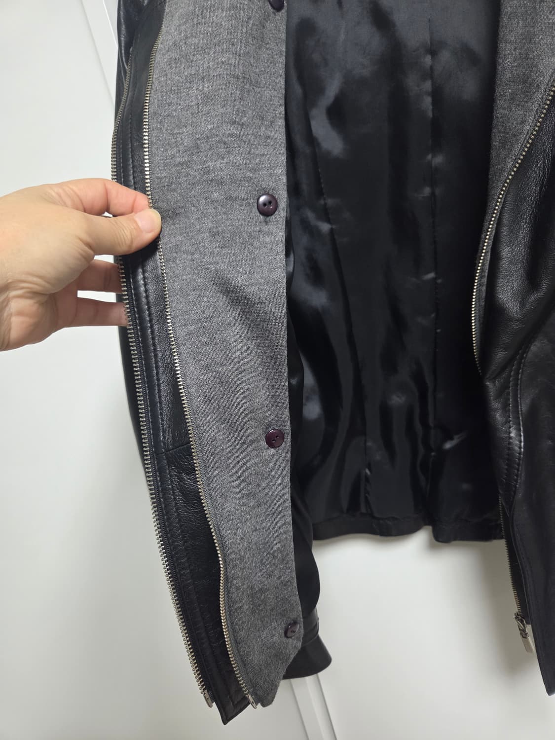 JIGOTT 후드 양가죽 자켓 S-M 사이즈 상품이미지3