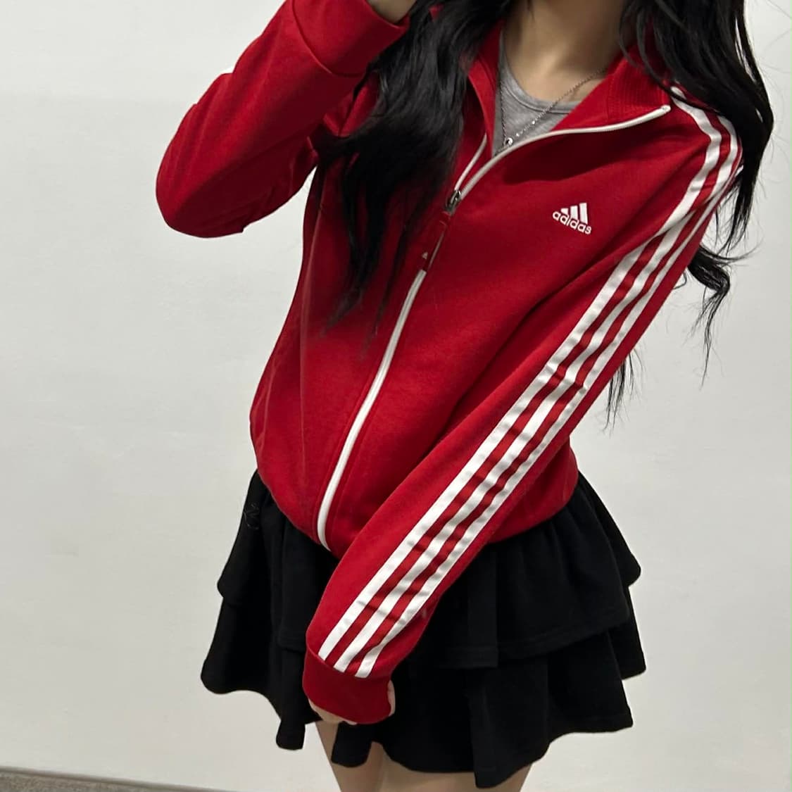 아디다스 딮버건디 마샬아츠 걸즈 트랙탑 희귀져지(100) 상품이미지1