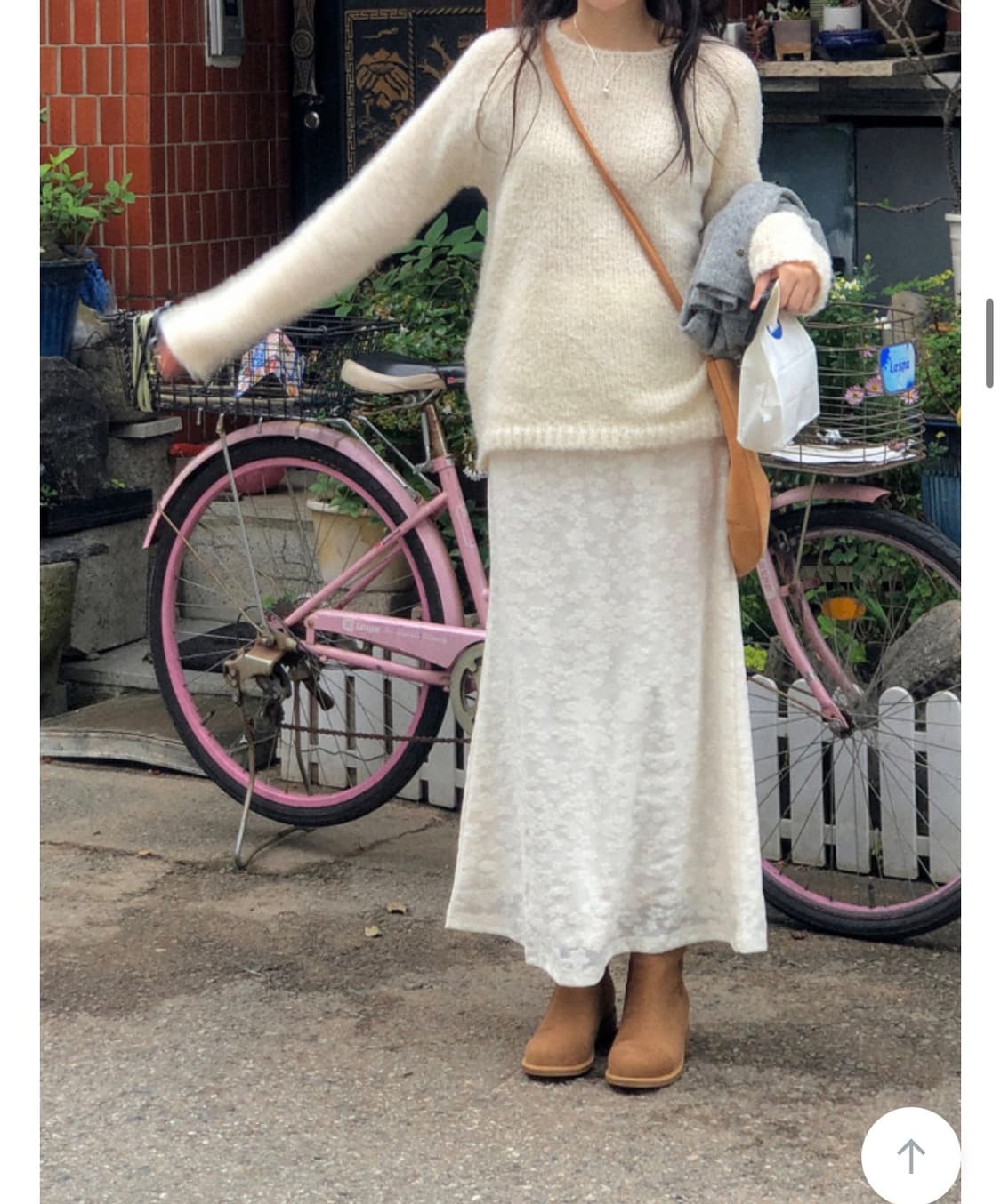 플라워 자가드 롱 스커트 상품이미지2