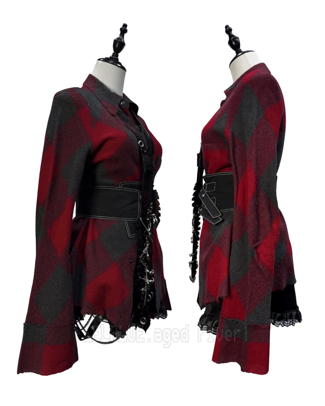 Grunge Tartan Red Shirt 상품이미지7