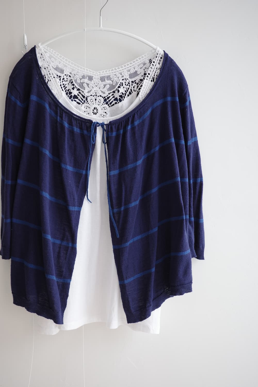 Deep marine stripe layered cardigan 상품이미지6