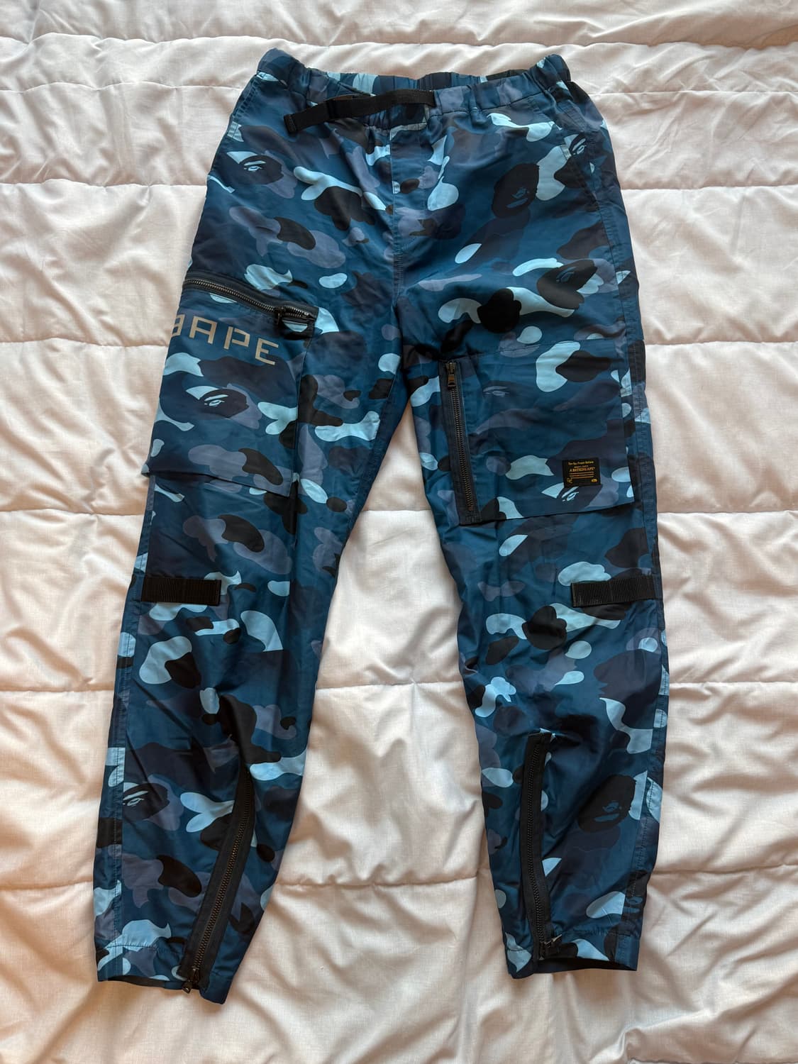 Bape 나일론 블루카모 팬츠[M size] 상품이미지1