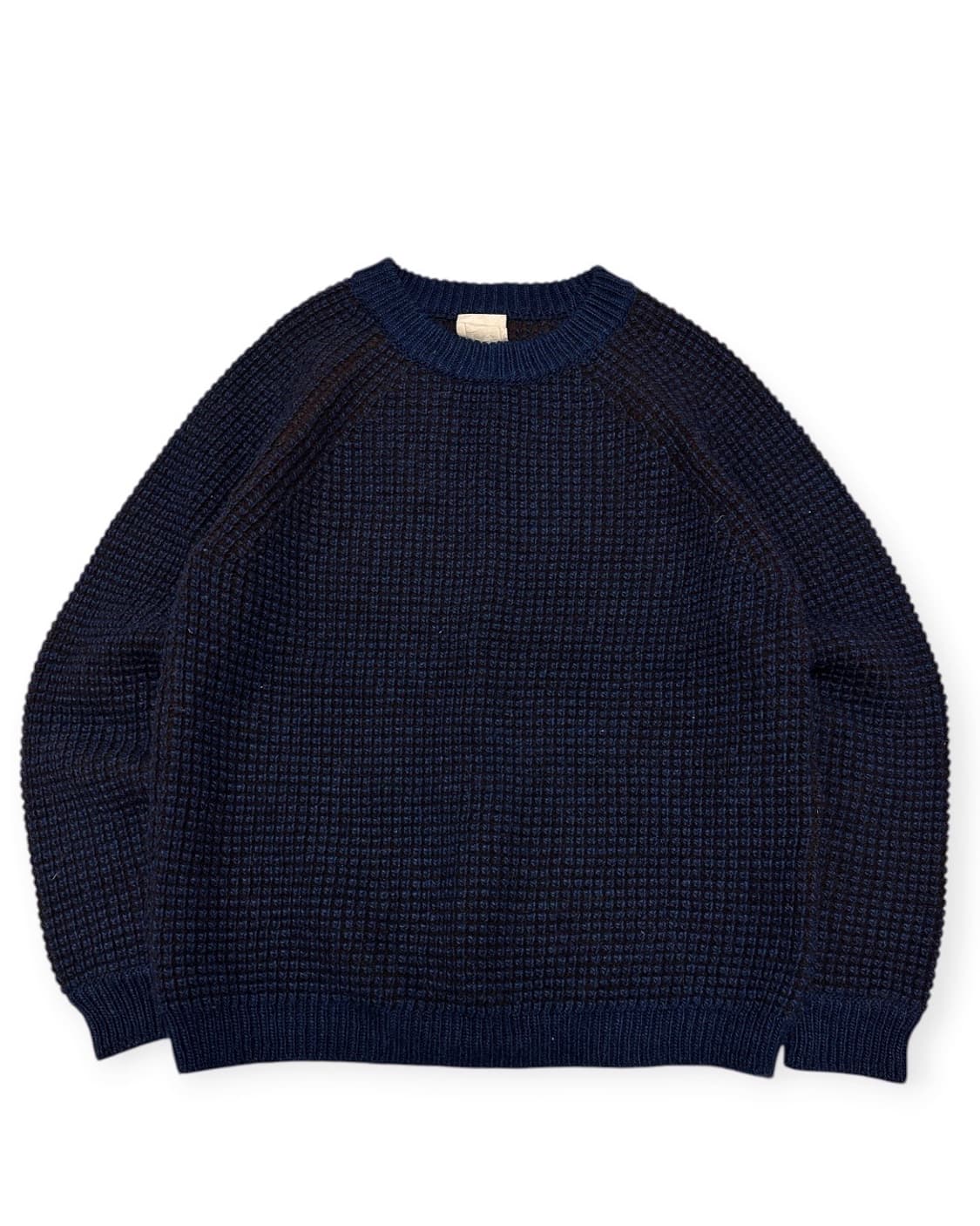 우영미 네이비 와플 니트 상품이미지1