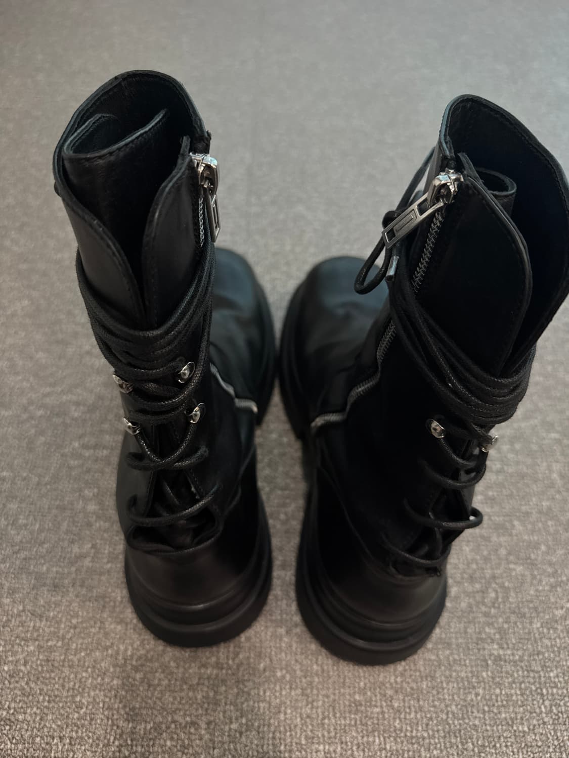 Ann demeulemeester KOLE 레더 백 레이스업 부츠  상품이미지6