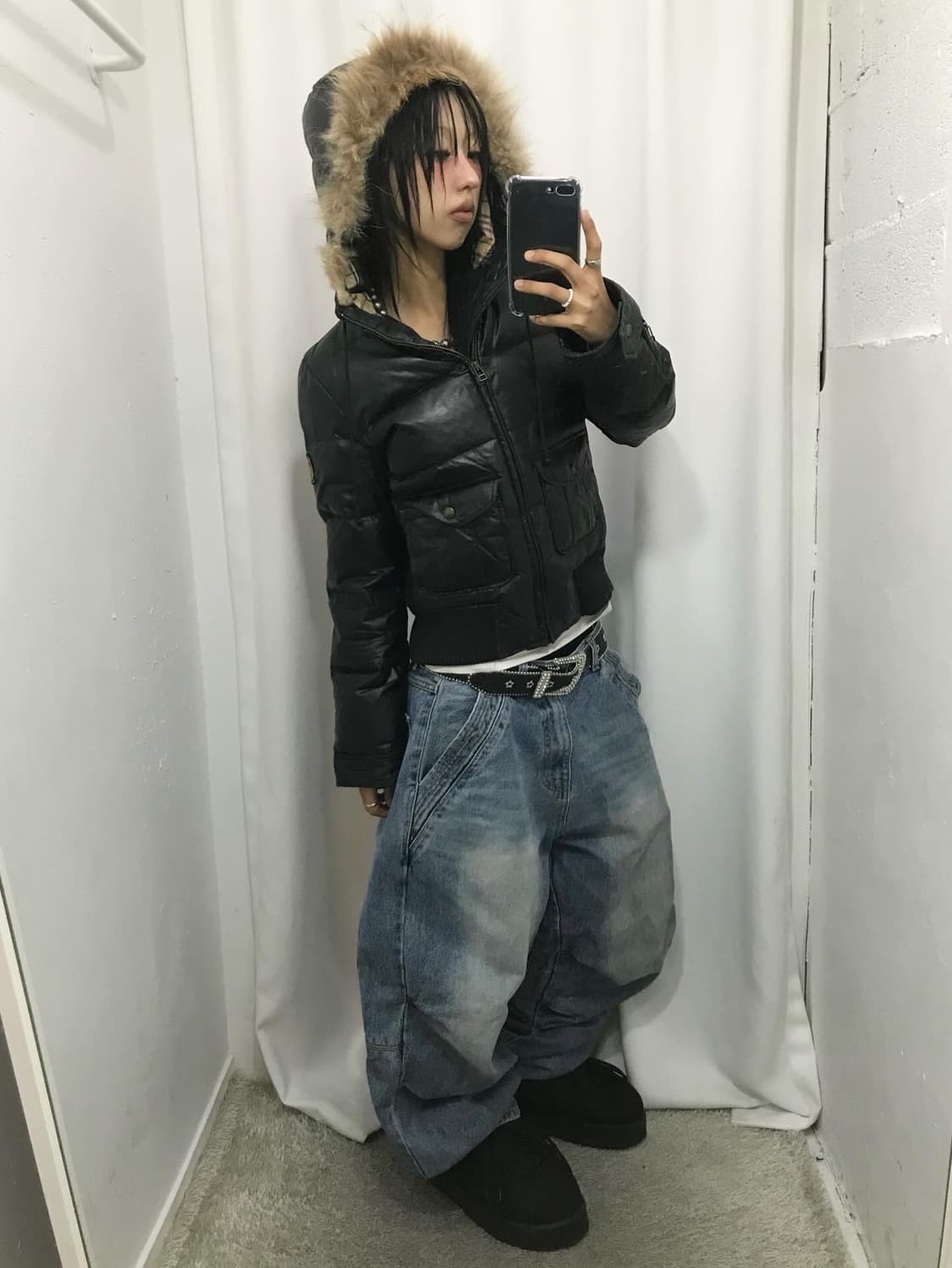 Burberry Nova Check Fur Padded JK 상품이미지3