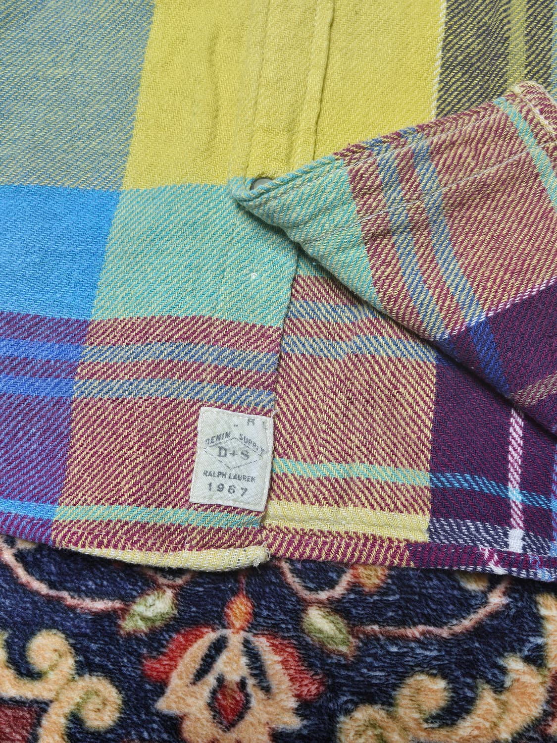 데님앤서플라이 랄프로렌 멀티컬러 웨스턴 체크 셔츠 L 상품이미지4