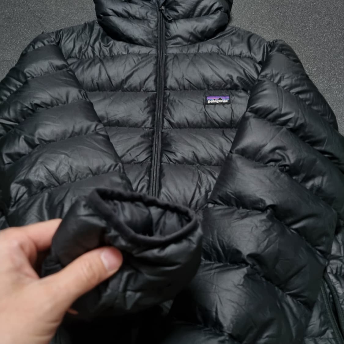 빈티지 파타고니아 다운스웨터 후디 블랙 상품이미지3