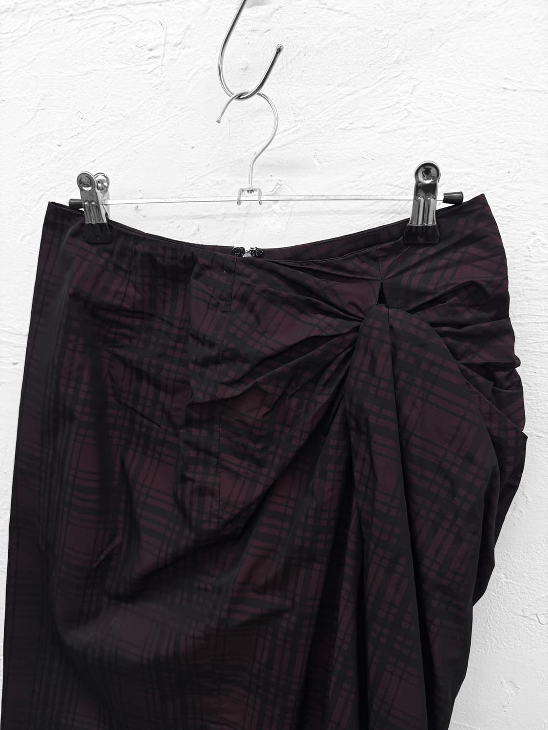 tiens ecoute 체크 변형 스커트 상품이미지2