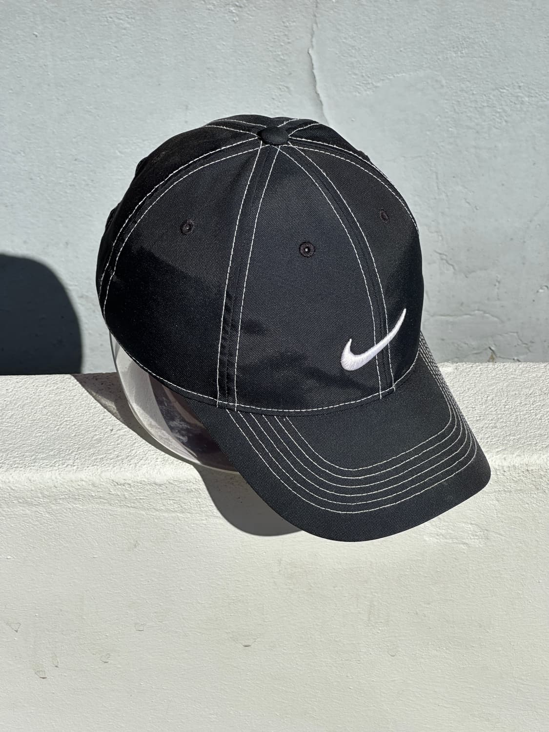 [F] NIKE 나이키 로고 블랙 볼캡 모자 스티치 상품이미지2