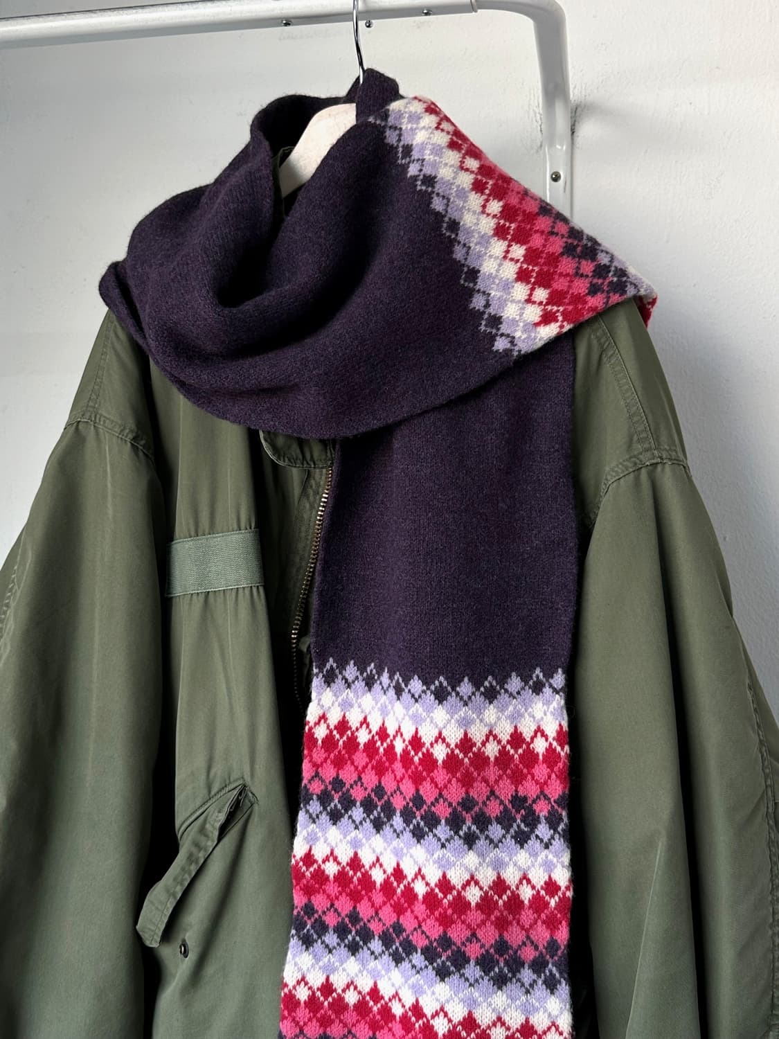 Middle gauge mild wool knit muffler 상품이미지5