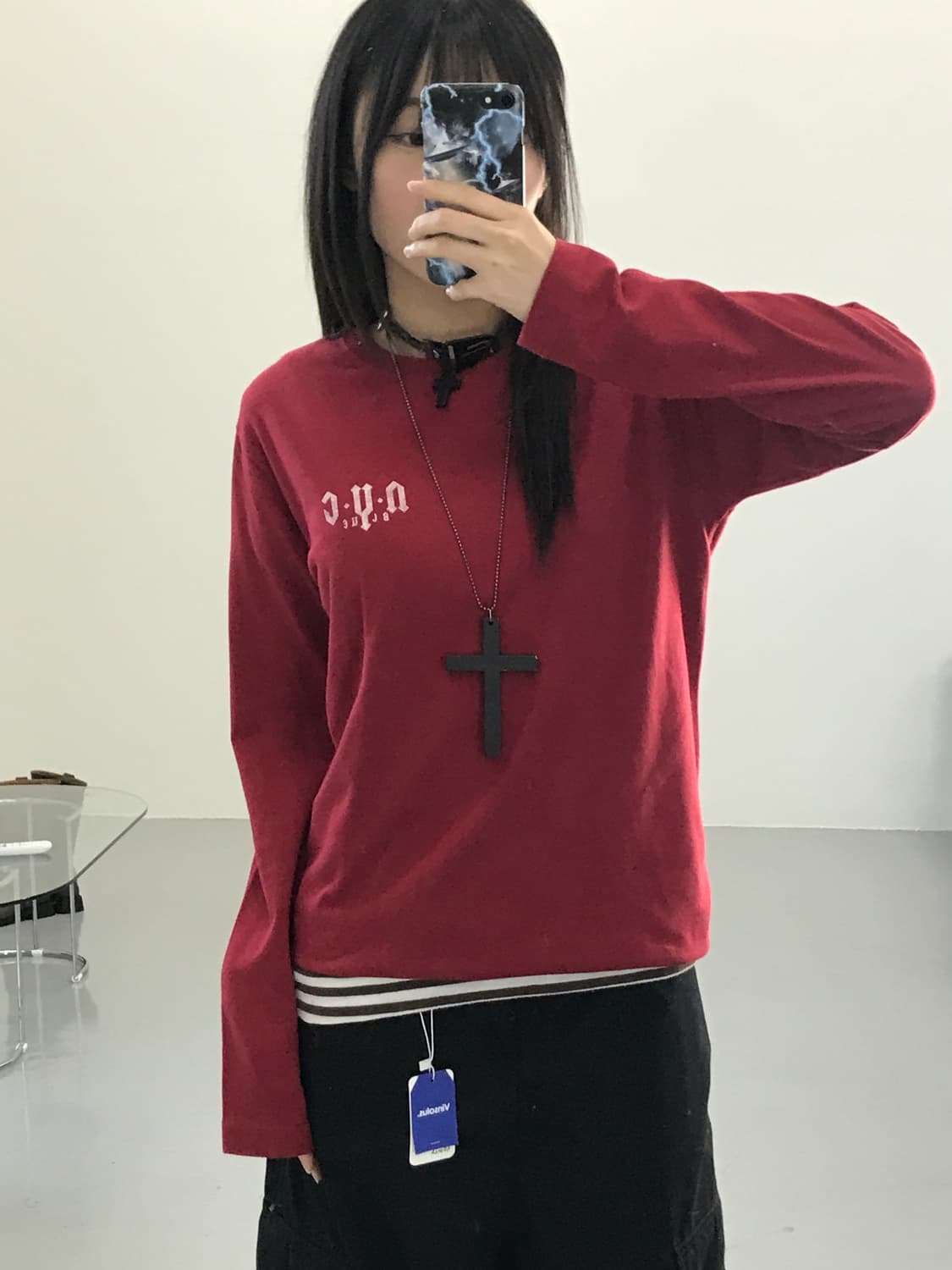  JPN 버건디 롱슬리브 상품이미지1