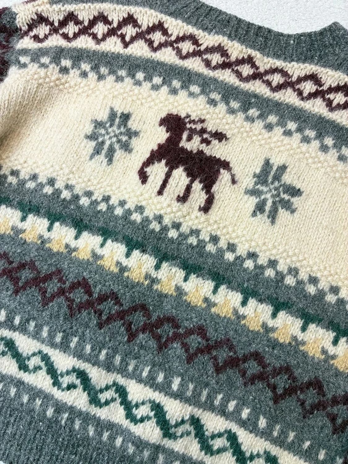 핸드니트 커도우 90's 에스닉 코위찬 패컨 울 가디건 PN6117 상품이미지7