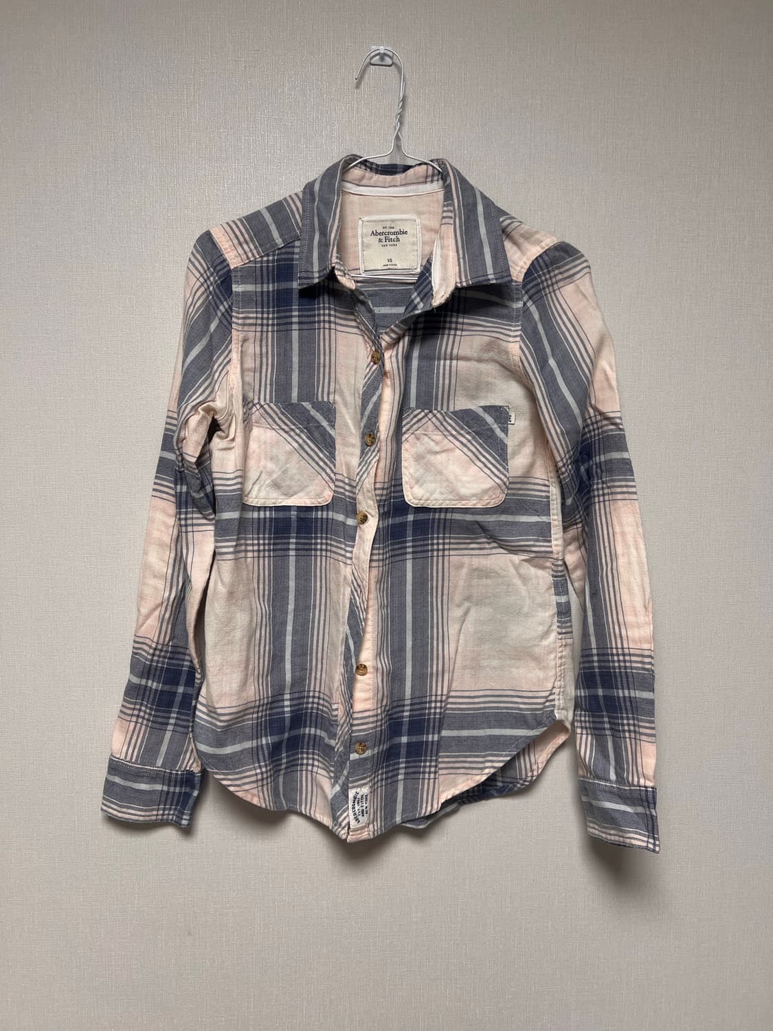 아베크롬비 뉴욕 셔츠 pink&blue 상품이미지1