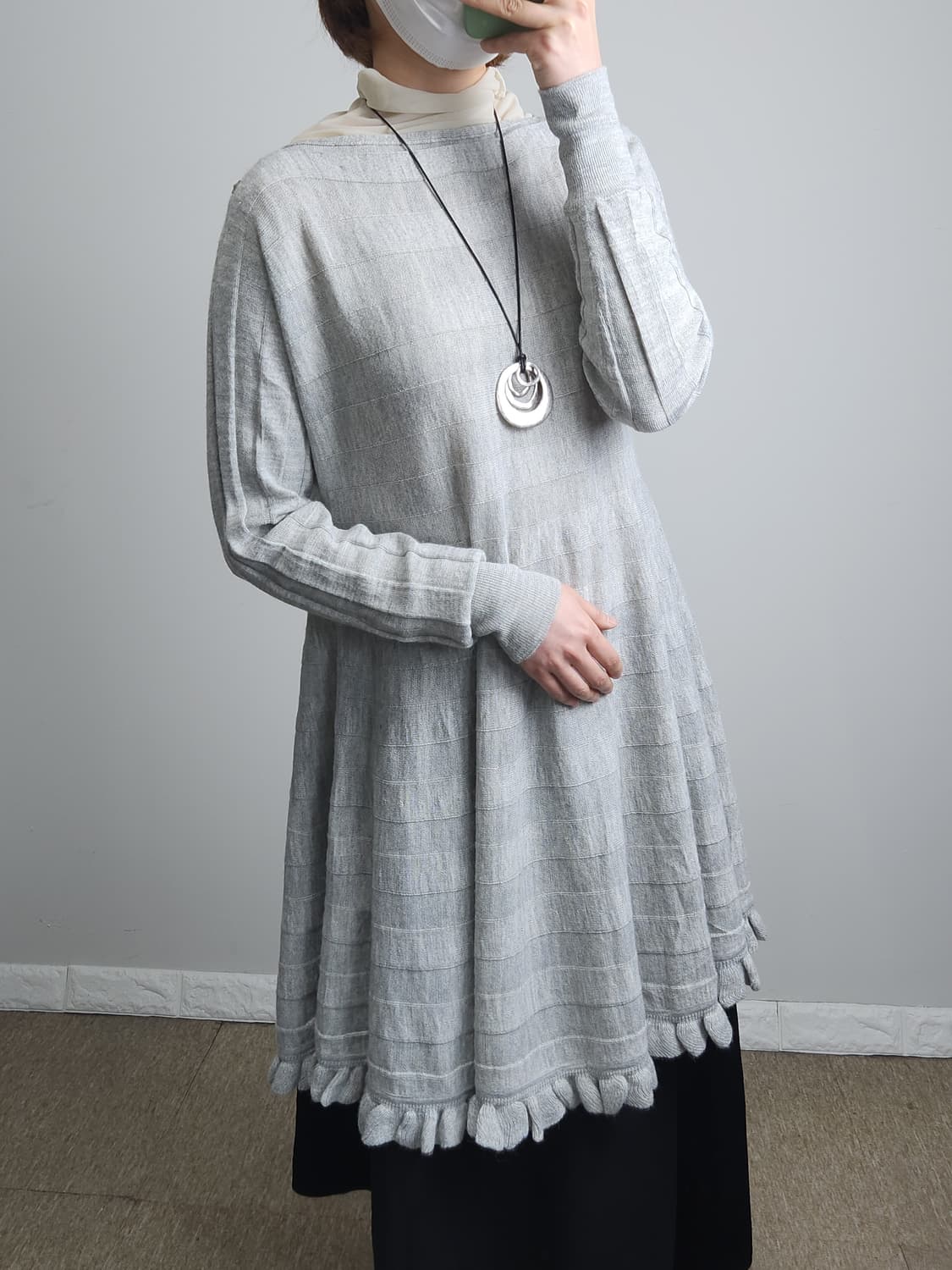 알파카 니트 롱 원피스 상품이미지2