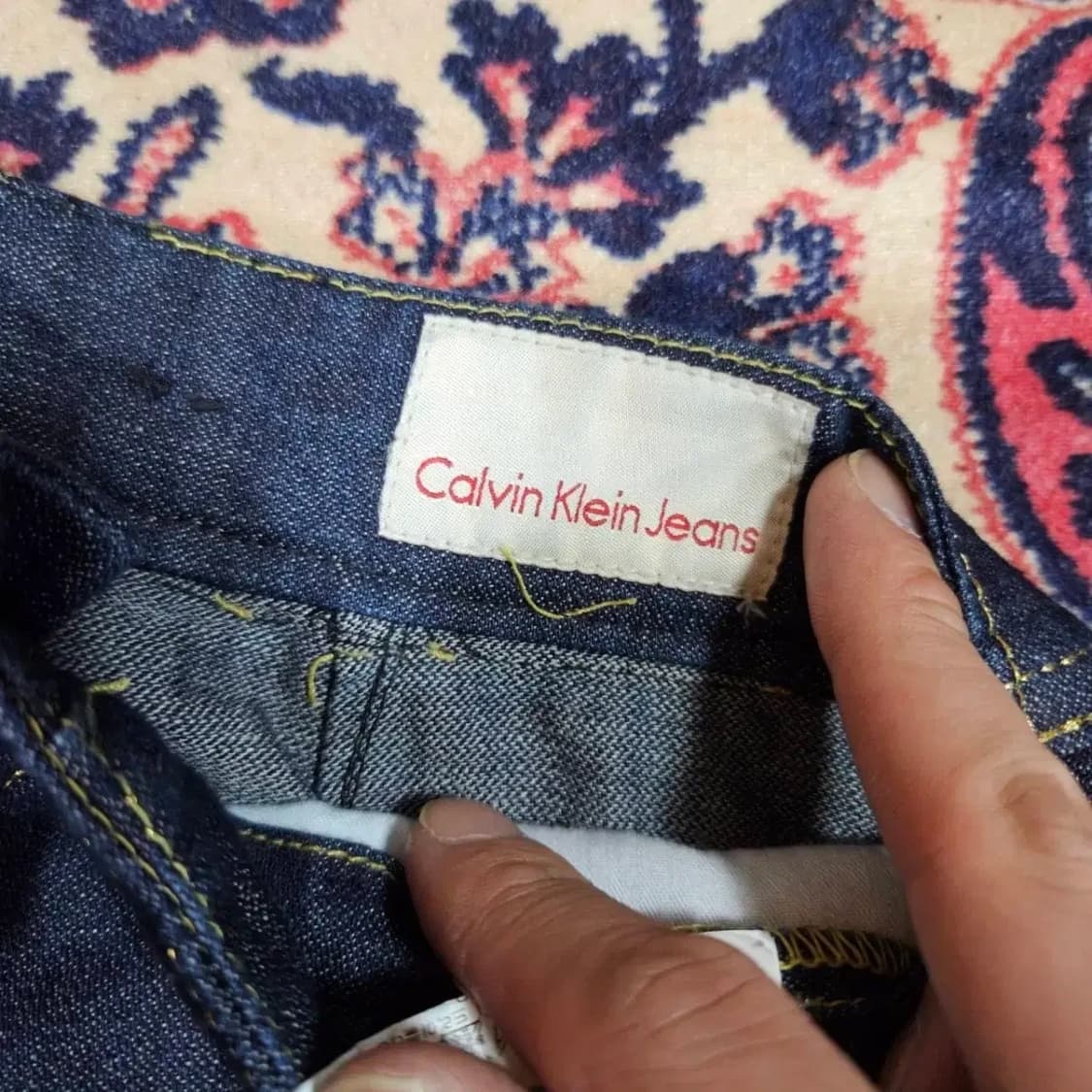  켈빈클라인 00's 빈티지 y2k 와이드부츠컷 생지 데님 팬츠 상품이미지5