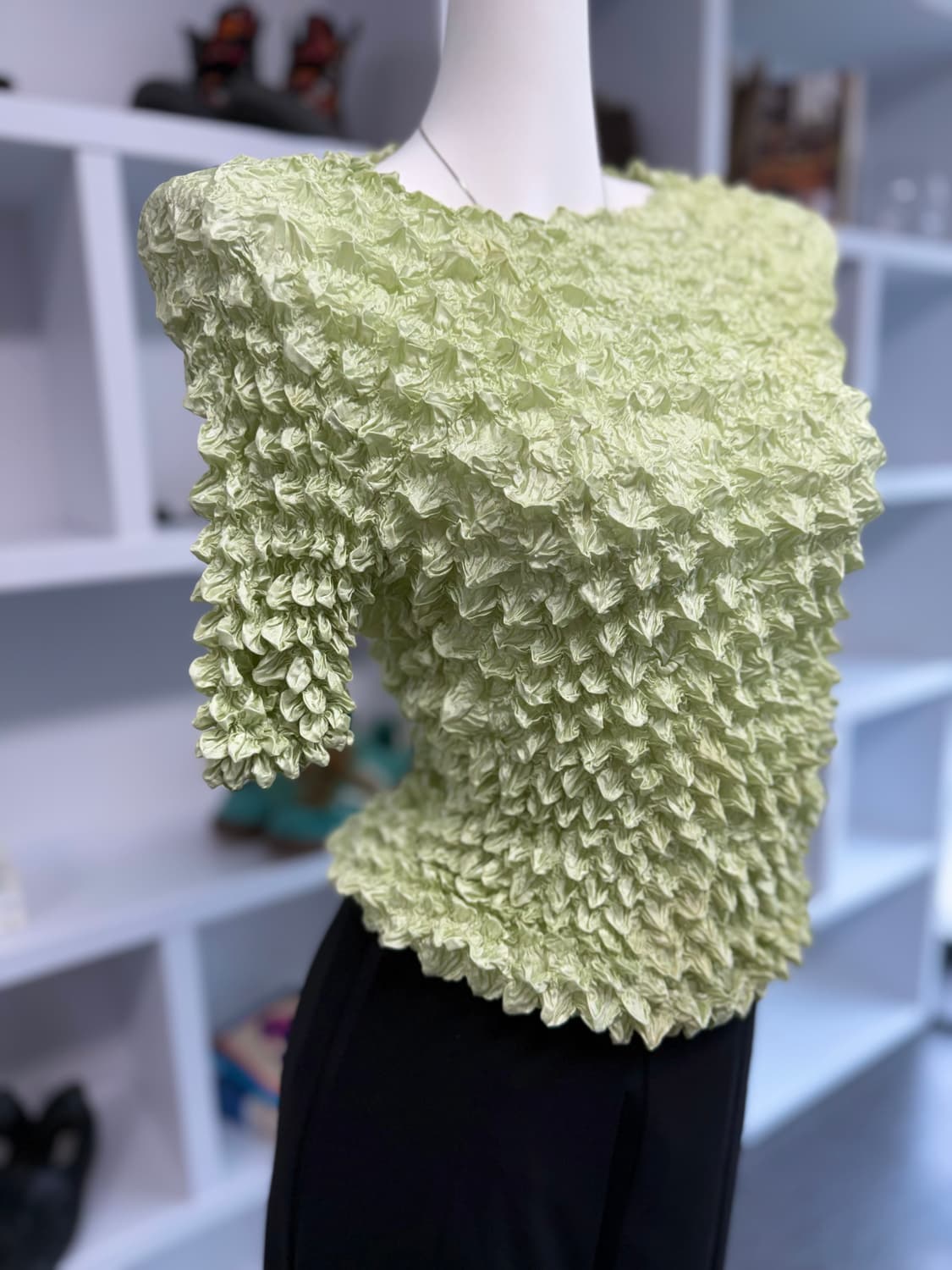 빈티지 팝콘 플리츠 탑 상품이미지2