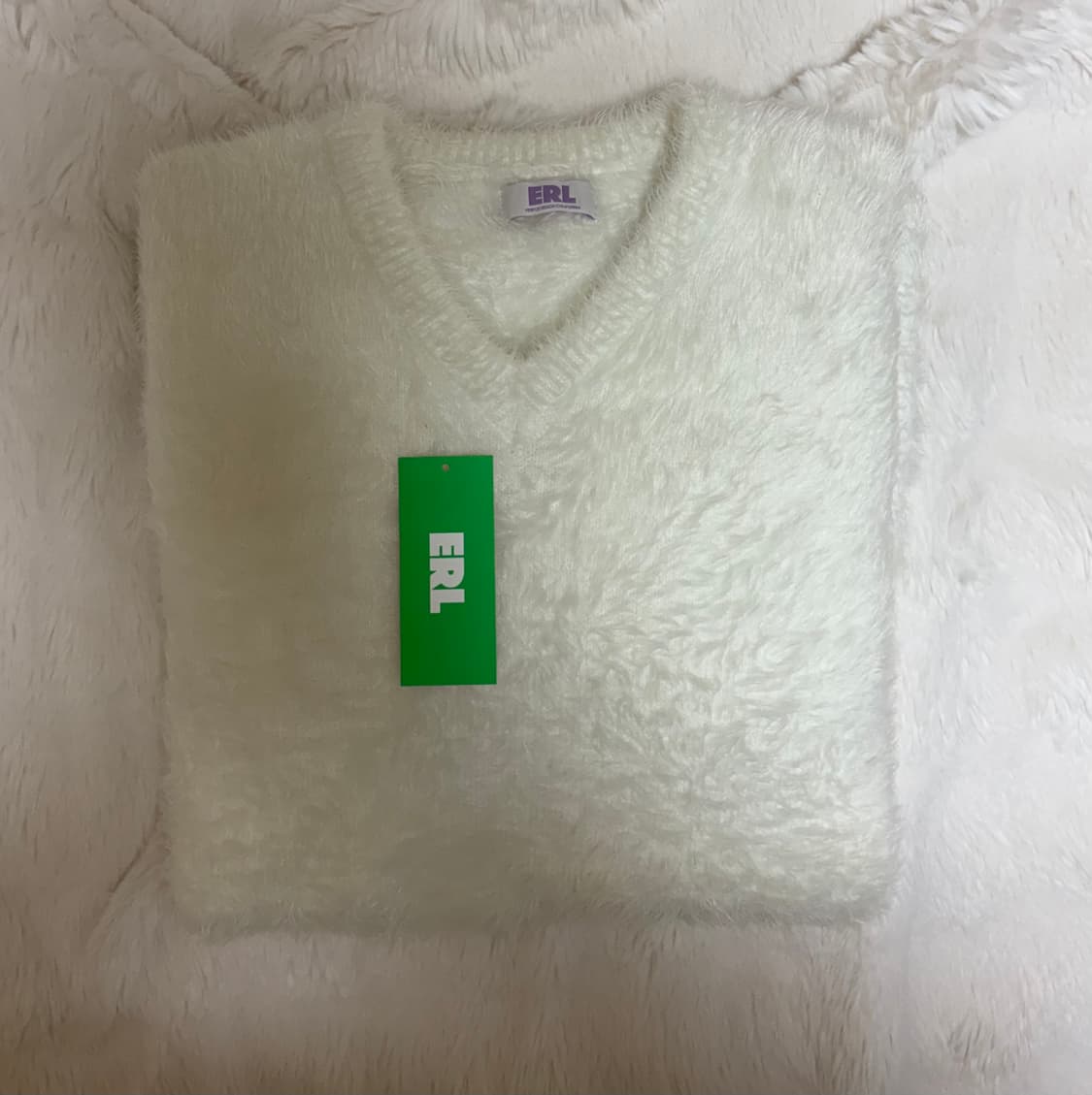ERL 모헤어 v넥 니트 스웨터 / XL 상품이미지6