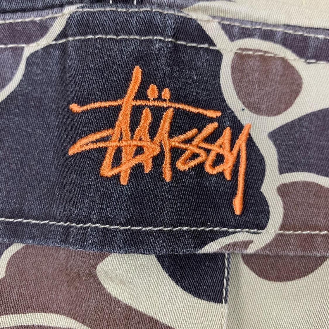 스투시 90's 자수로고 카모플라쥬 카고 하프팬츠  상품이미지4