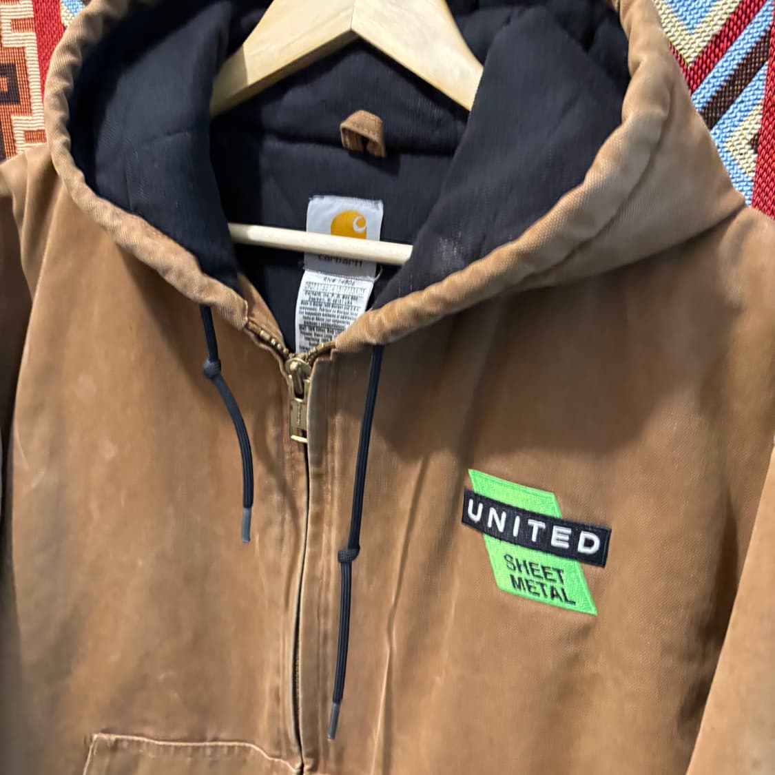 90‘s 칼하트 J130 덕 엑티브 후드 워크자킷 상품이미지3