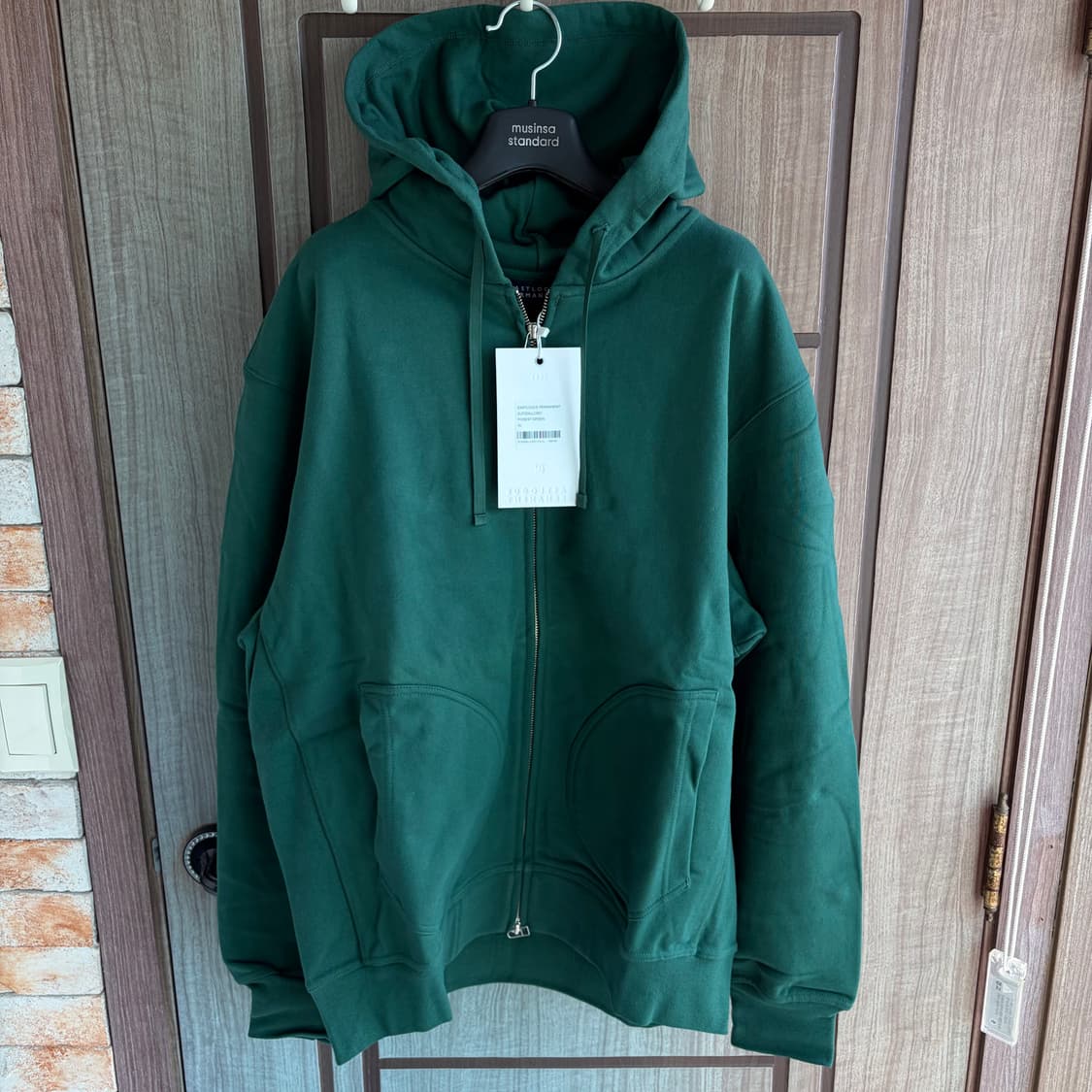 새상품(XL)이스트로그 퍼머넌트 후드집업 포레스트그린 상품이미지1
