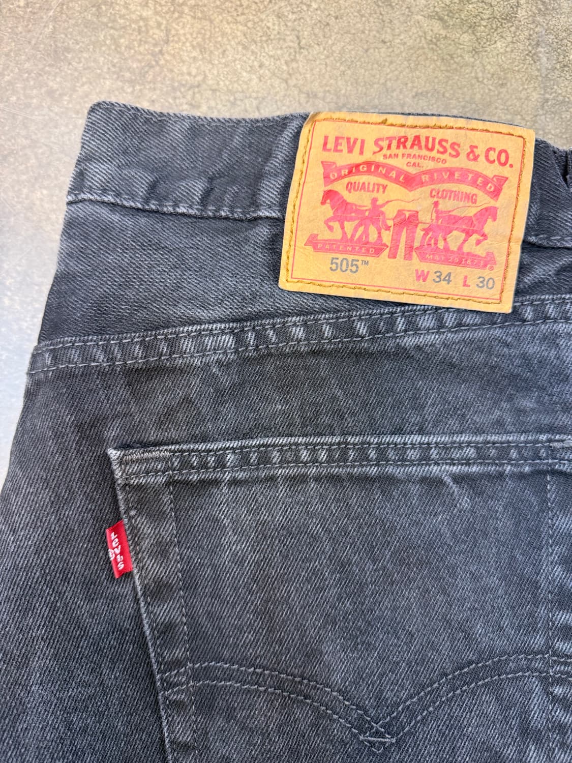 리바이스 흑청워싱 34(505) 상품이미지5