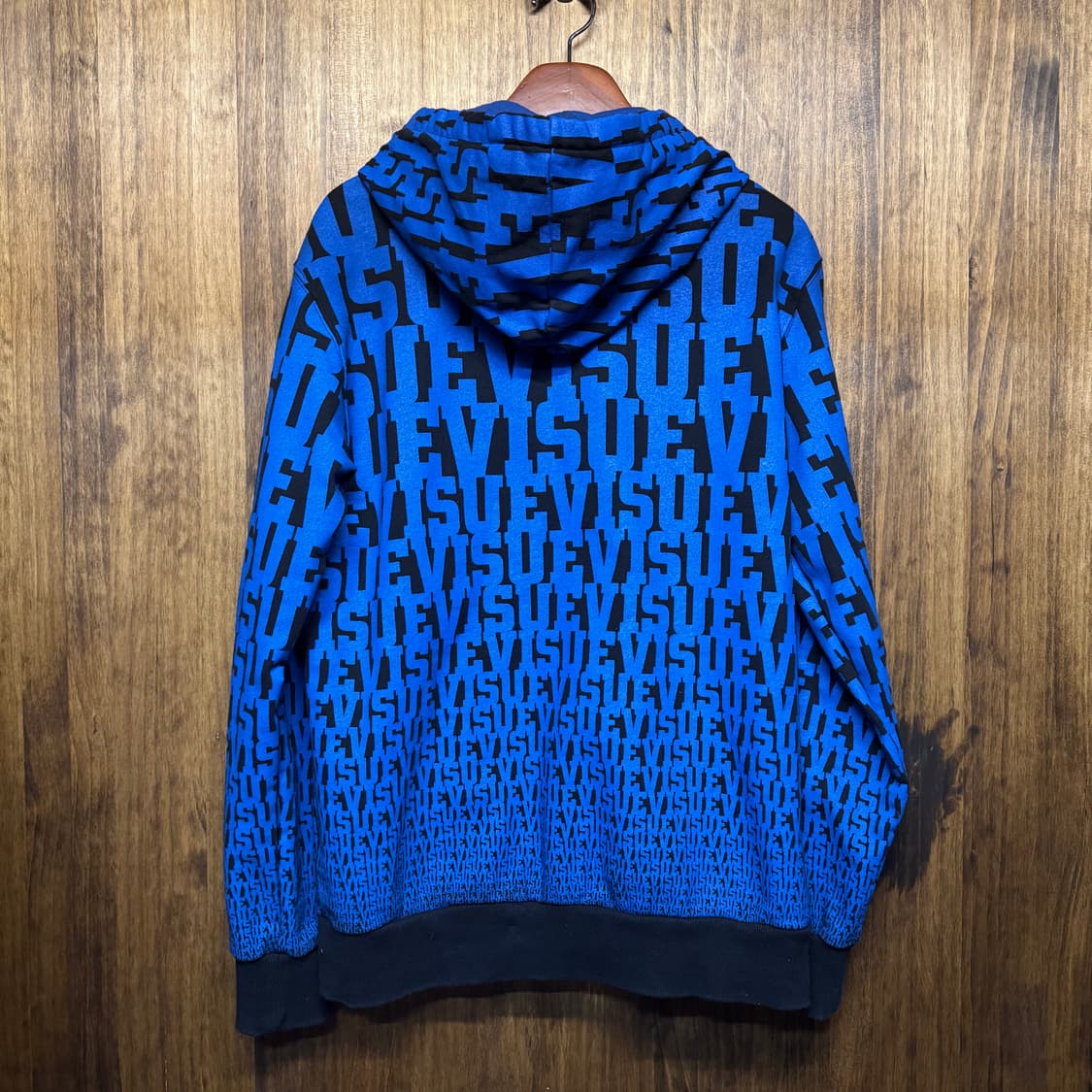 EVISU full logo blue hoodie zip jacket 상품이미지4