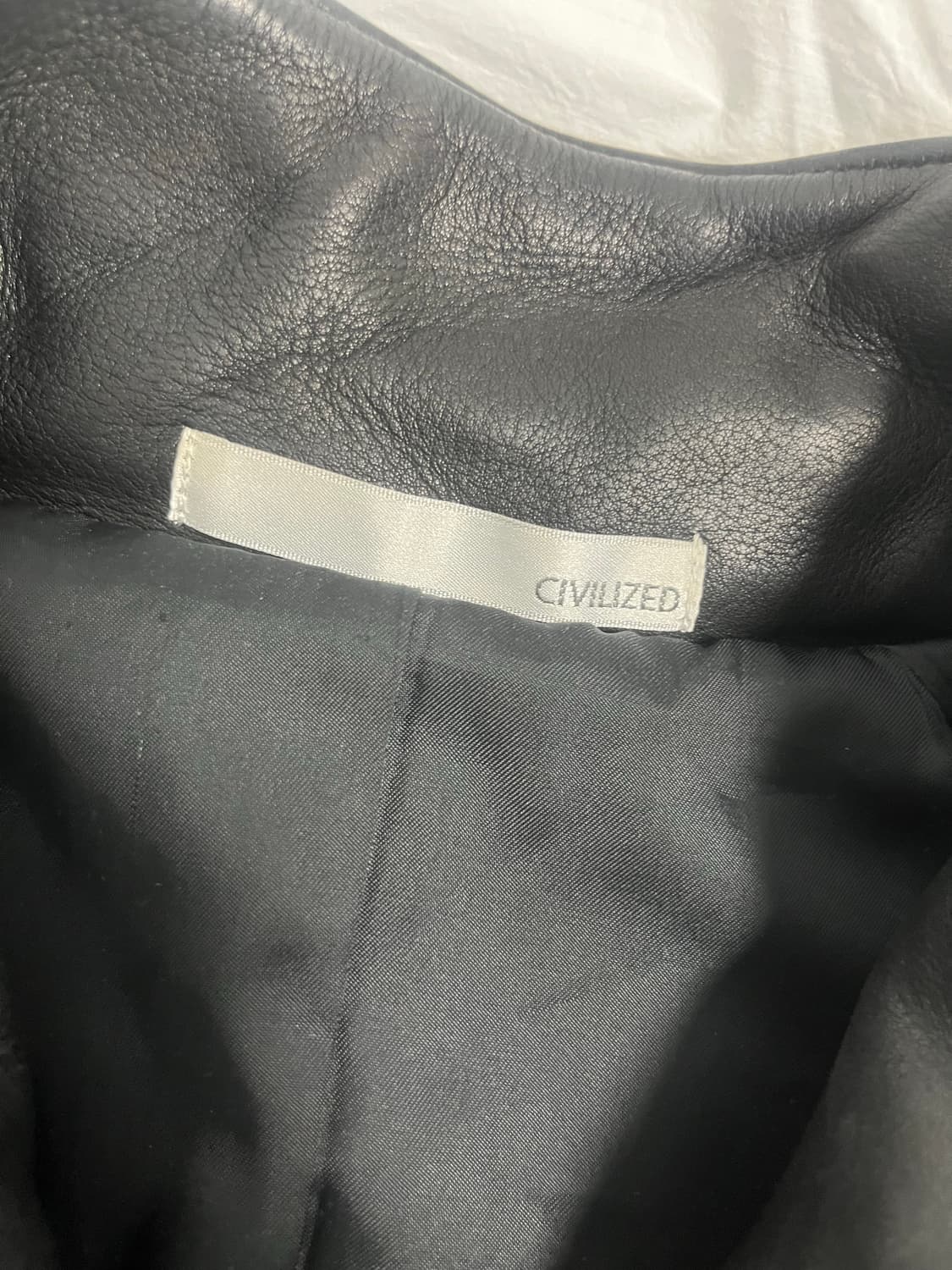 Civilized 스티어하이드 하이넥 레더 자켓 상품이미지7