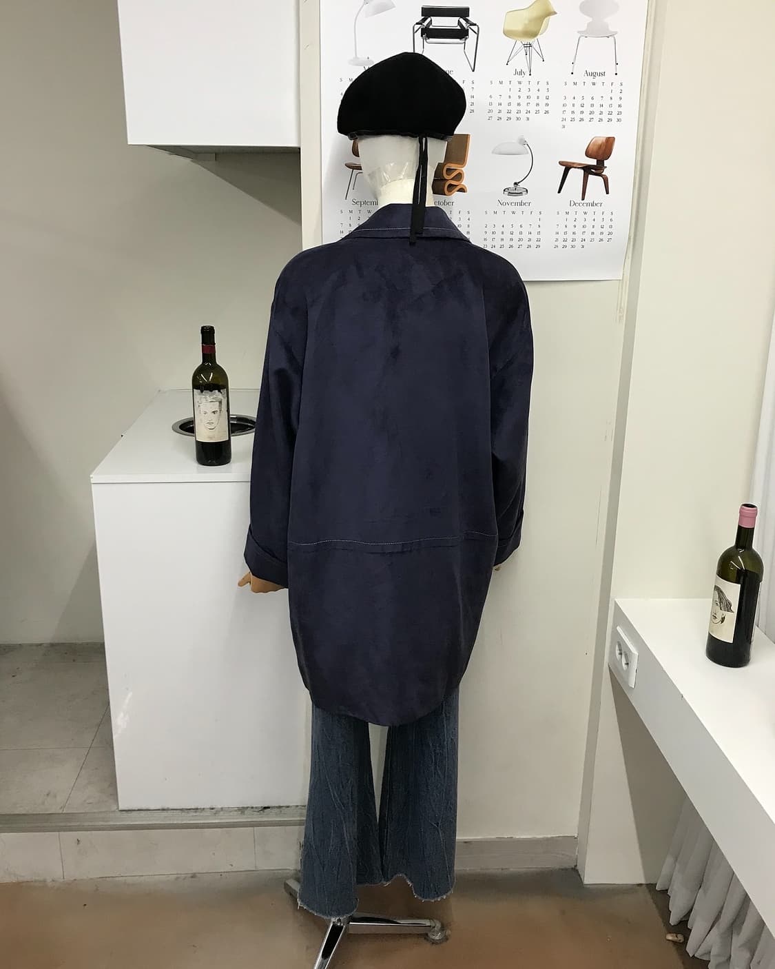 꾸레쥬 은장 로고 벨벳 더블 코트 상품이미지10